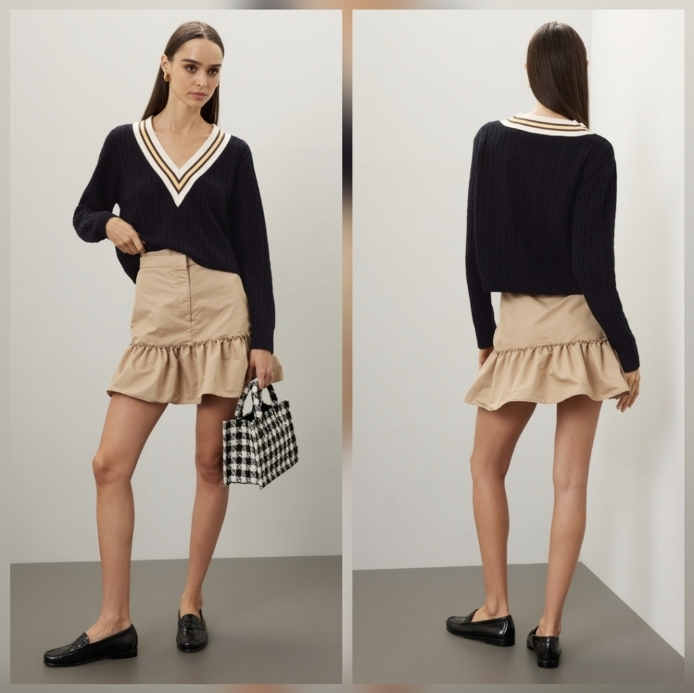Sandro V-Neck Sweater Long Sleeves V-neck Size S